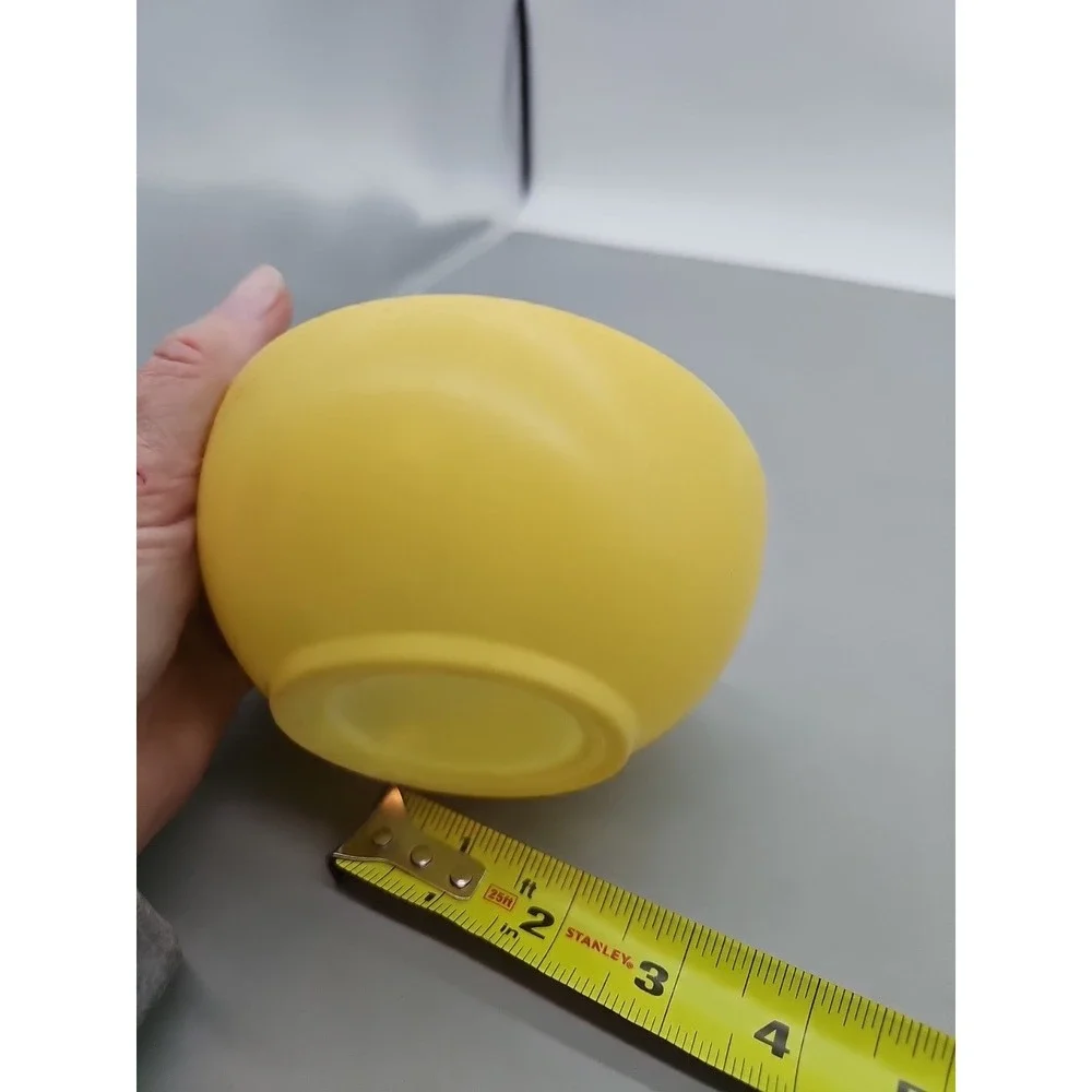 Vintage Anchor Hocking Fire King Ware Yellow Mixing Nesting Bowl 5